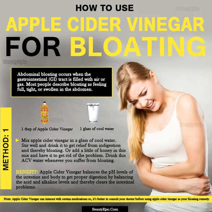 apple cider vinegar for bloating