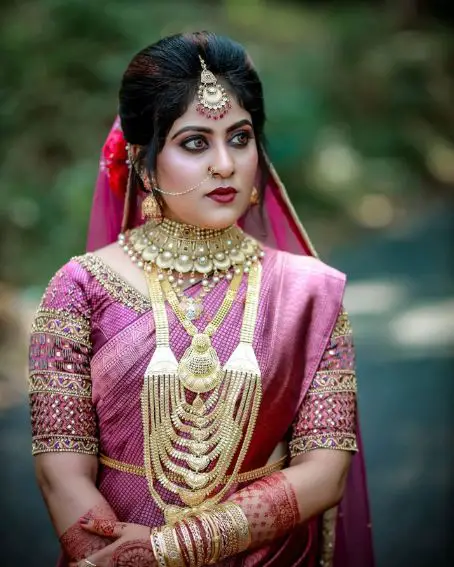  Kerala Bride In Beautiful Wedding Saree And Blouse 