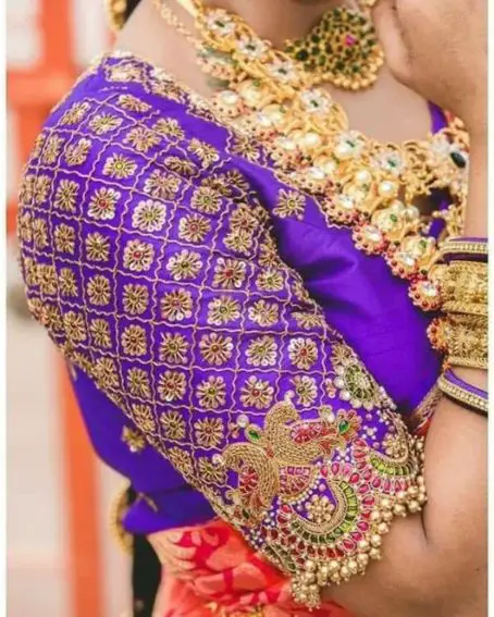 Wrap Blouse Saree Patterns