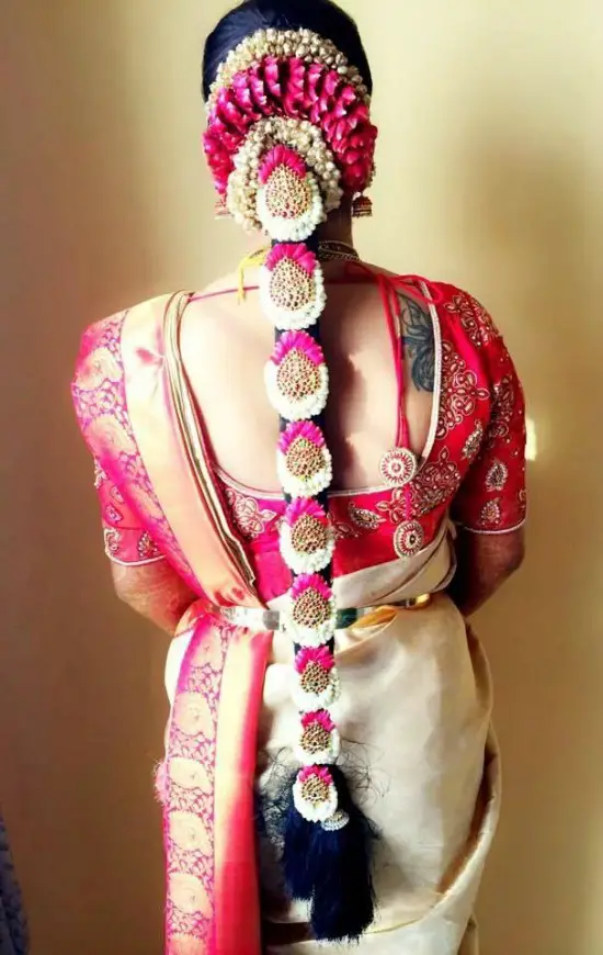 Beautiful Back Side Blouse Back Neck Designs For Silk Sarees Images