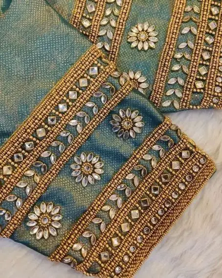 Stone Work Embroidery Sarees