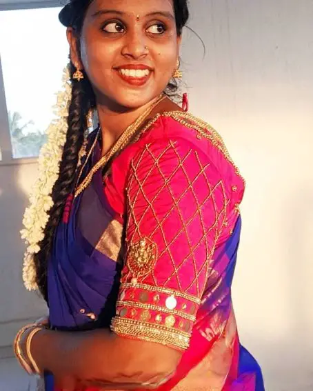 Bridal Blouse With Lakshmi Pendants And Coins