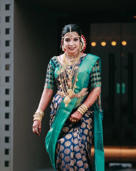 Kerala Wedding Saree With Heavy Embroidery Blouse