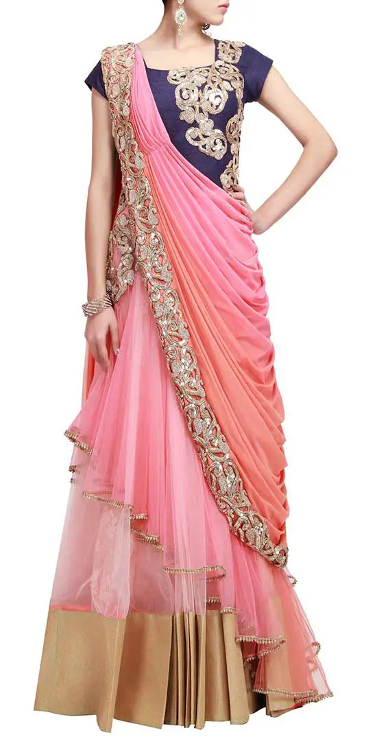 saree to gown designs