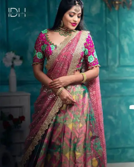 Beautiful Fancy Pink Lehenga And Blouse