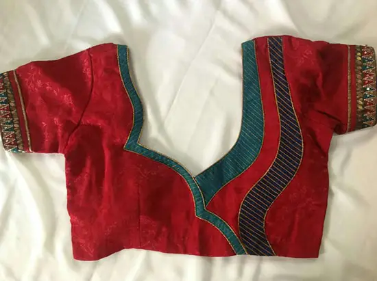 Patch Work Blouse Neck Designs 2018