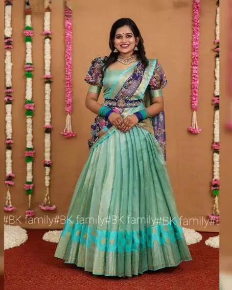 Mint Green Trendy Lehenga Set