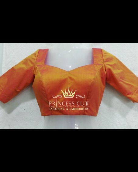 Orange Blouse With Back Bow