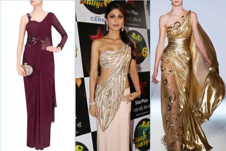 saree to gown designs