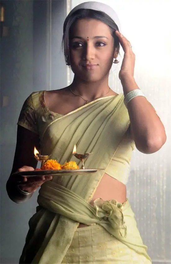 Trisha In Cream Saree
