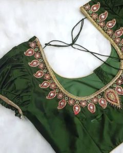 20 Beautiful Pics of Pattu Saree Blouse Back Neck Designs for Marriage