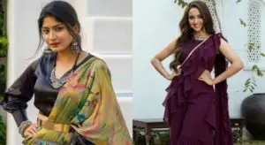 15 Amazing Pics of Western Look Sarees Designs