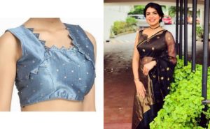 20 Amazing Pics of Sleeveless Blouse Designs