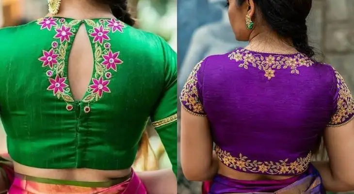 Simple thread Work Blouse & Designs