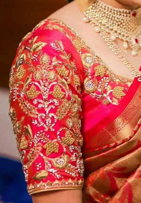 Wrap Blouse Saree Patterns