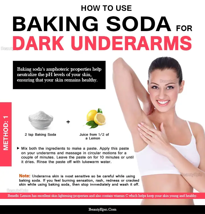 baking soda for dark underarms