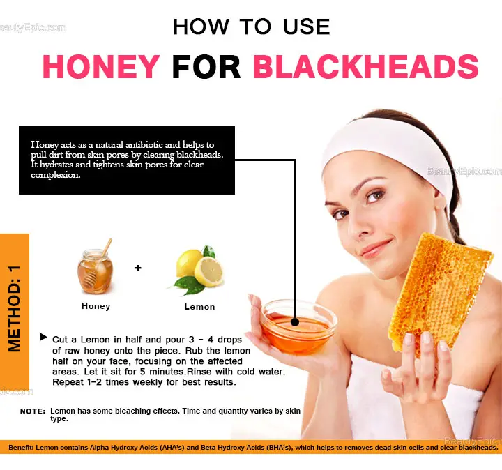 honey and lemon for blackheads