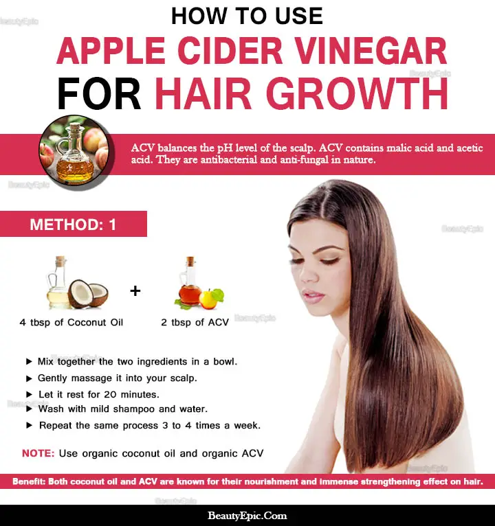 apple cider vinegar and coconut oil  for hair growth