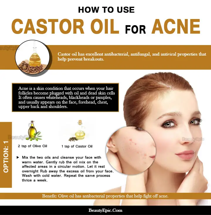 castor oil and olive oil for acne