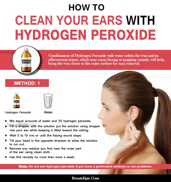 cleaning ears with hydrogen peroxide