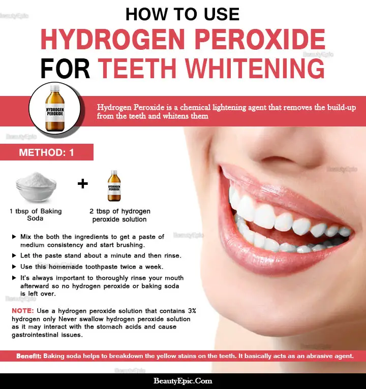 how to use baking soda and peroxide to whiten teeth