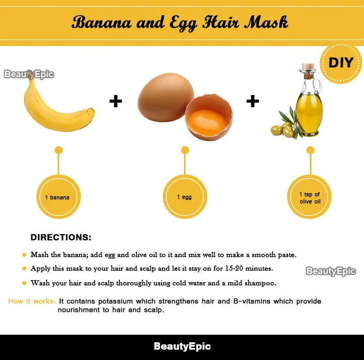 banana and egg hair mask