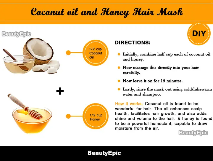 coconut oil and honey hair mask