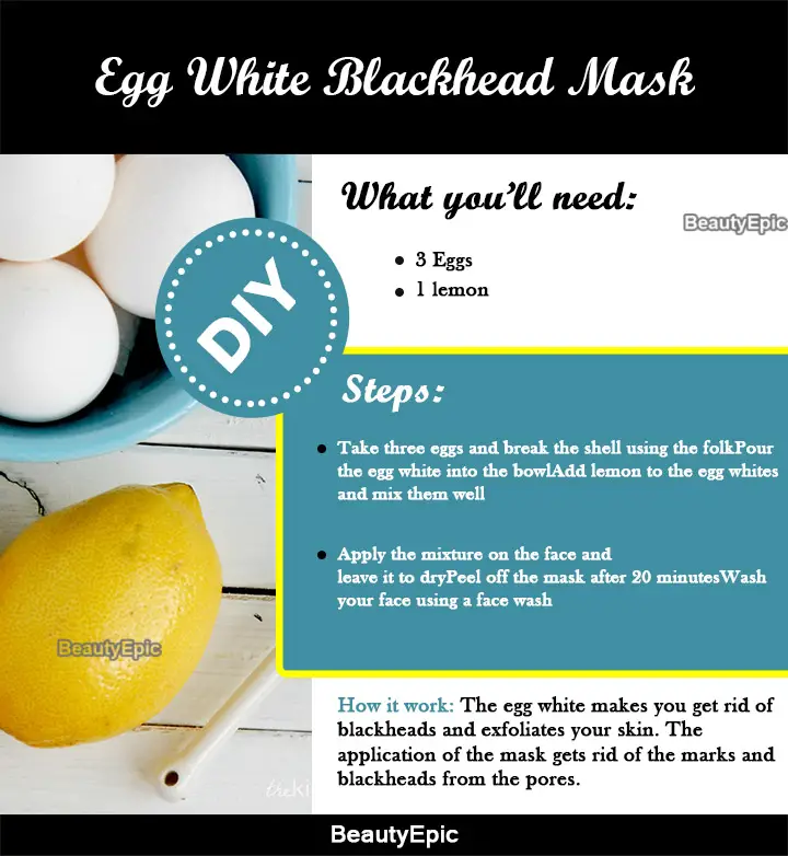 egg white blackhead removal mask