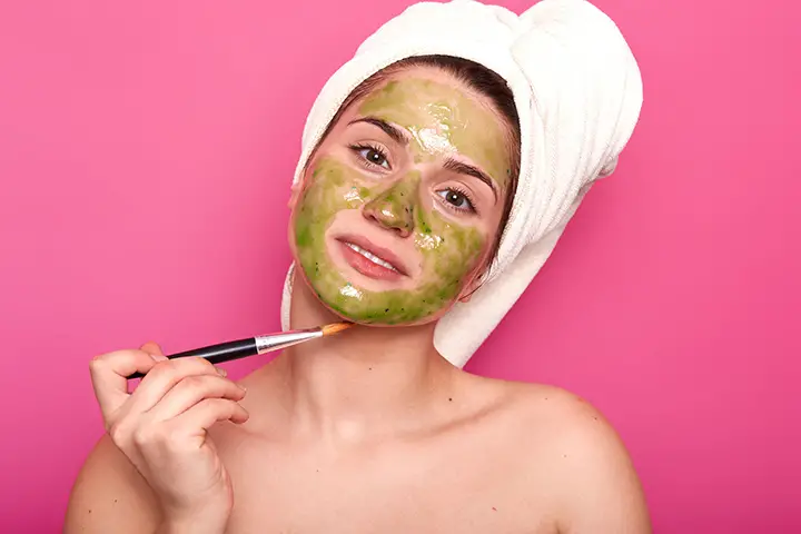 homemade green tea mask