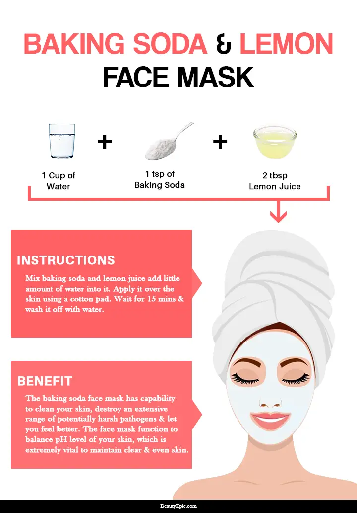 baking soda and lemon face mask