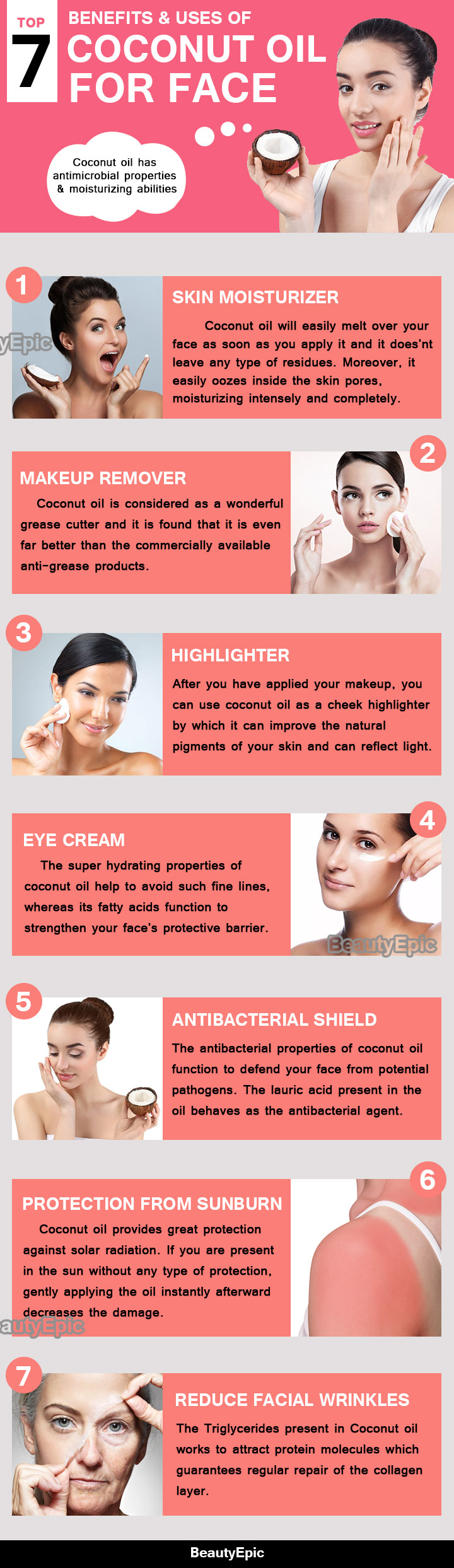 benefits of coconut oil for face