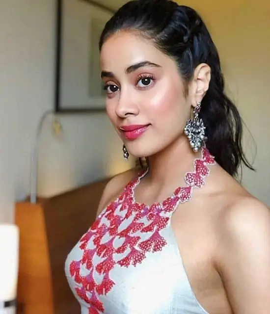 Janhvi Kapoor in Manish Malhotra Net Embroidered Gown