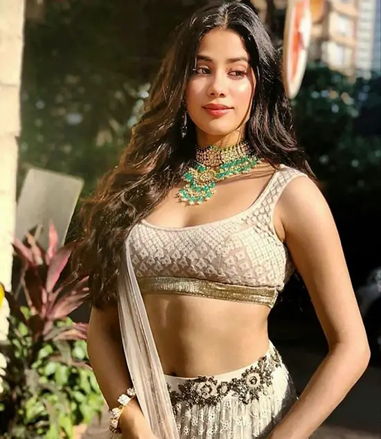 Janhvi Kapoor in Light Brown Lehenga