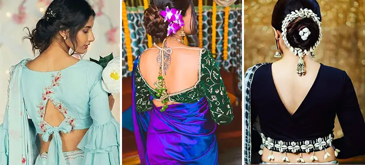 41 Traditional & Fancy Saree Blouse Back Neck Designs