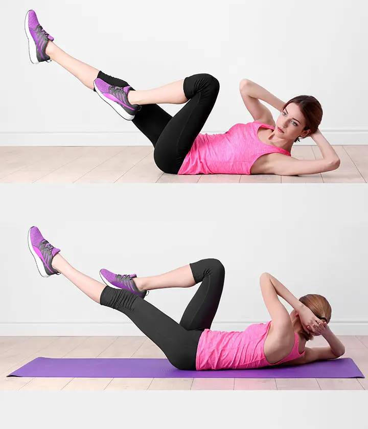 bicycle crunches for smaller waist