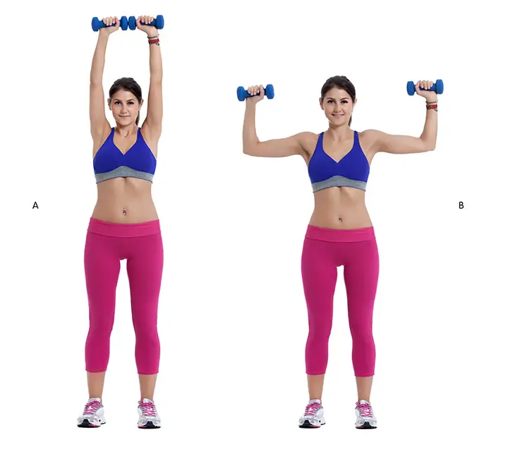 dumbbell shoulder press