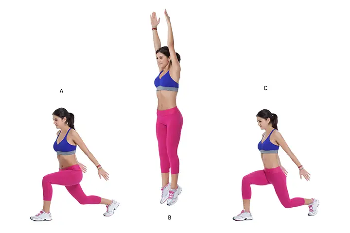 jumping lunges for fat burn