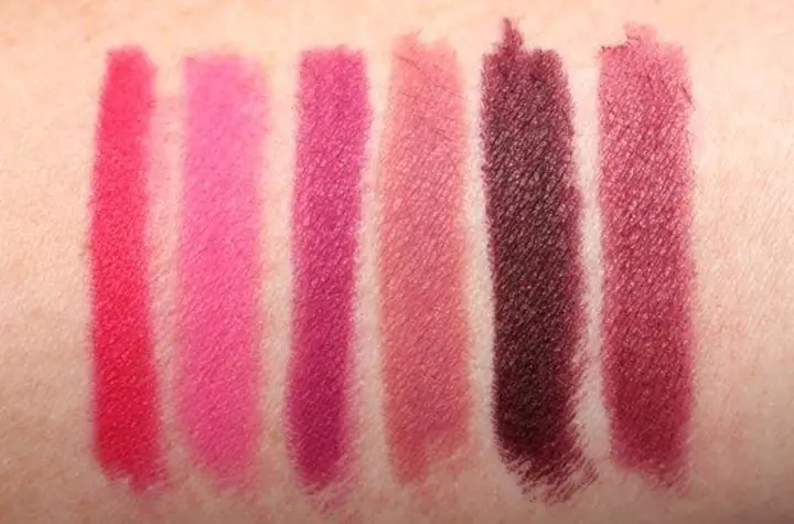 lip pencil swatches