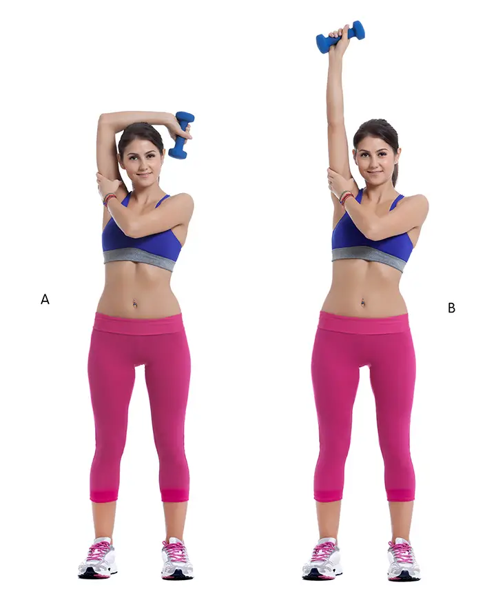 overhead triceps extension with dumbbell