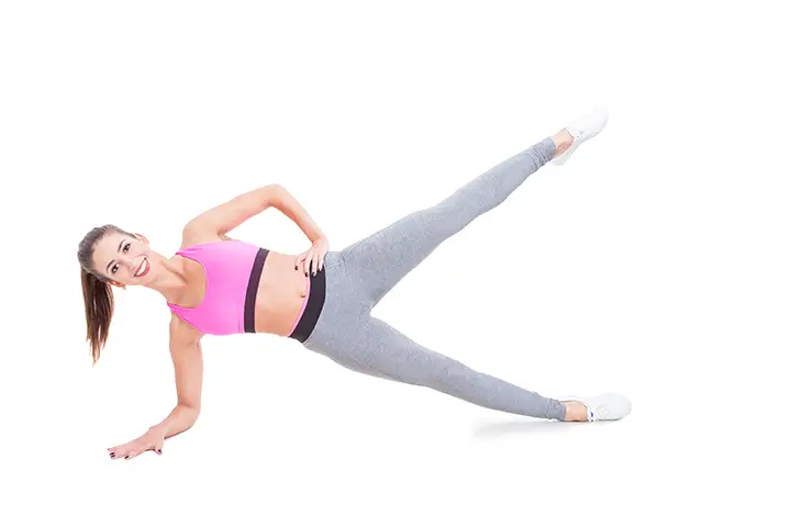 side plank with leg raise for fat burn