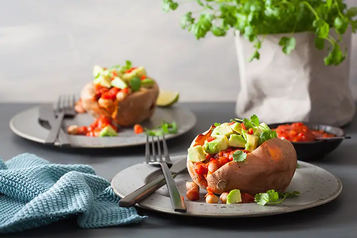 Baked Potato With Salsa