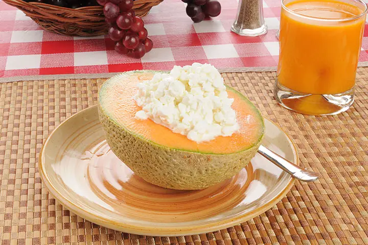 cantaloupe and cottage cheese