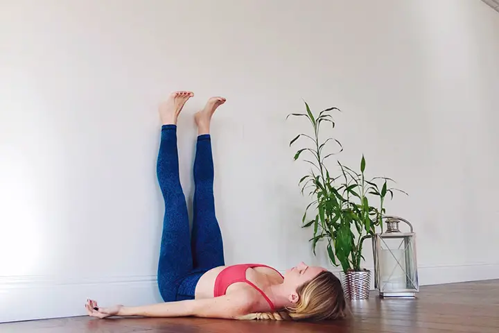 legs up the wall pose for fibromyalgia