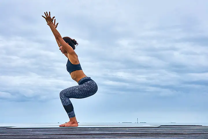 Chair Pose morning yoga