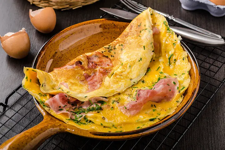 low calorie ham omelette