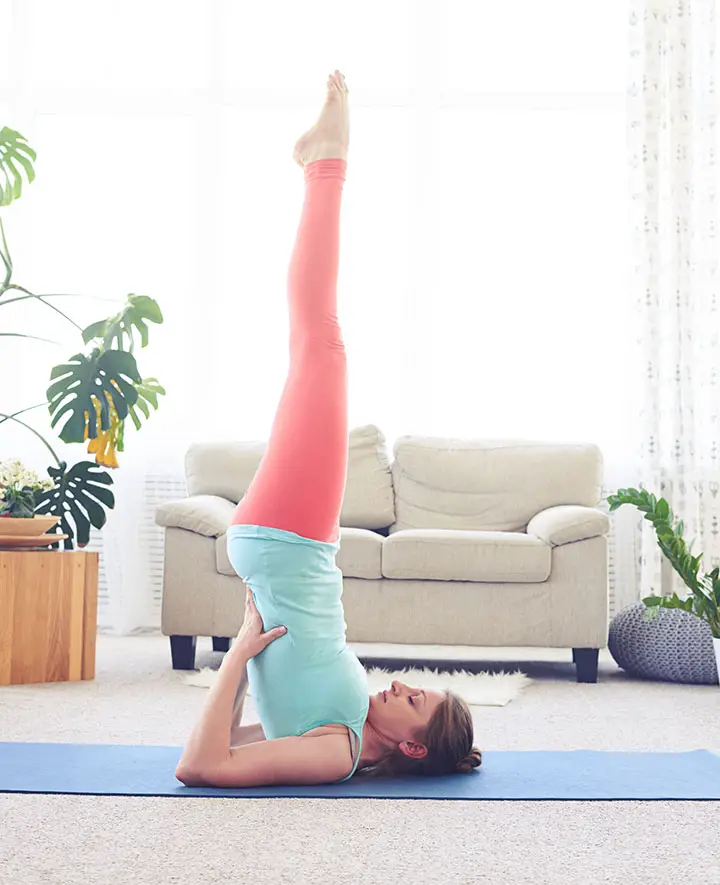 shoulder stand pose to boost fertility