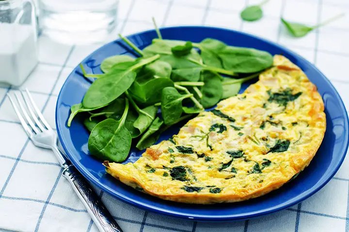 spinach omelette low calorie breakfast