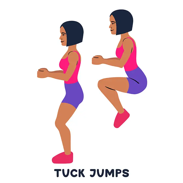 tuck jumps to tone legs