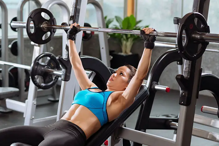 barbell bench press for breast lift