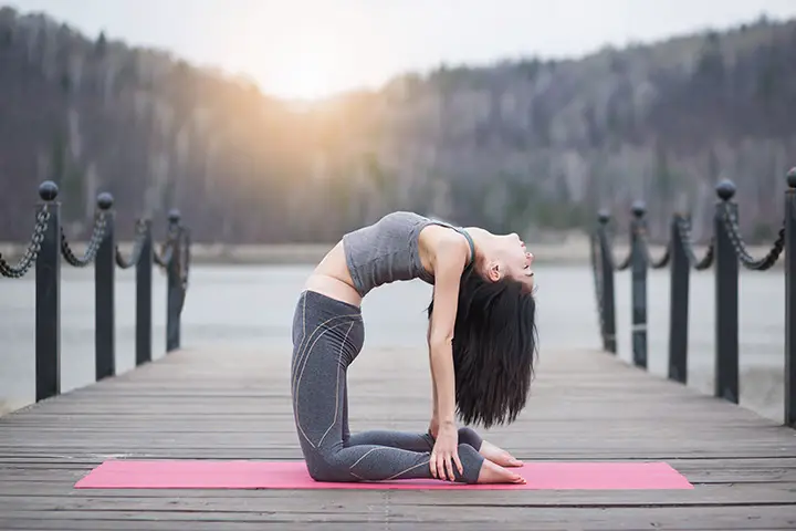 camel pose for herniated disc